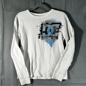 DC Gray Shirt with Black Logo mens Medium vintage waffle shirt